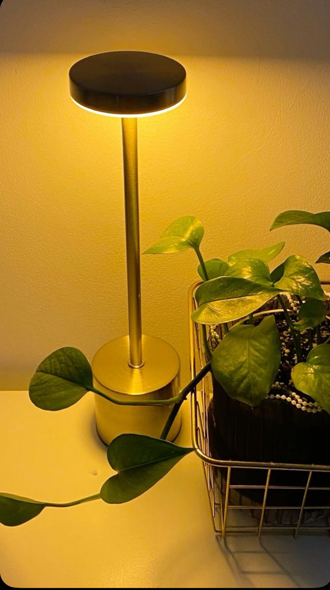 ✨ Rechargeable Metal Touch Lamp