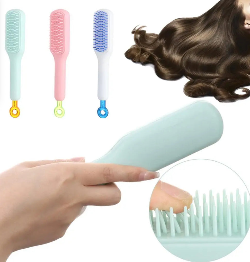Premium Self Cleaning Hair Brush | One-Click Hair Removal Comb
