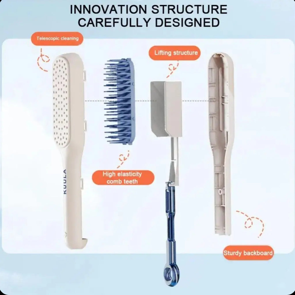 Premium Self Cleaning Hair Brush | One-Click Hair Removal Comb
