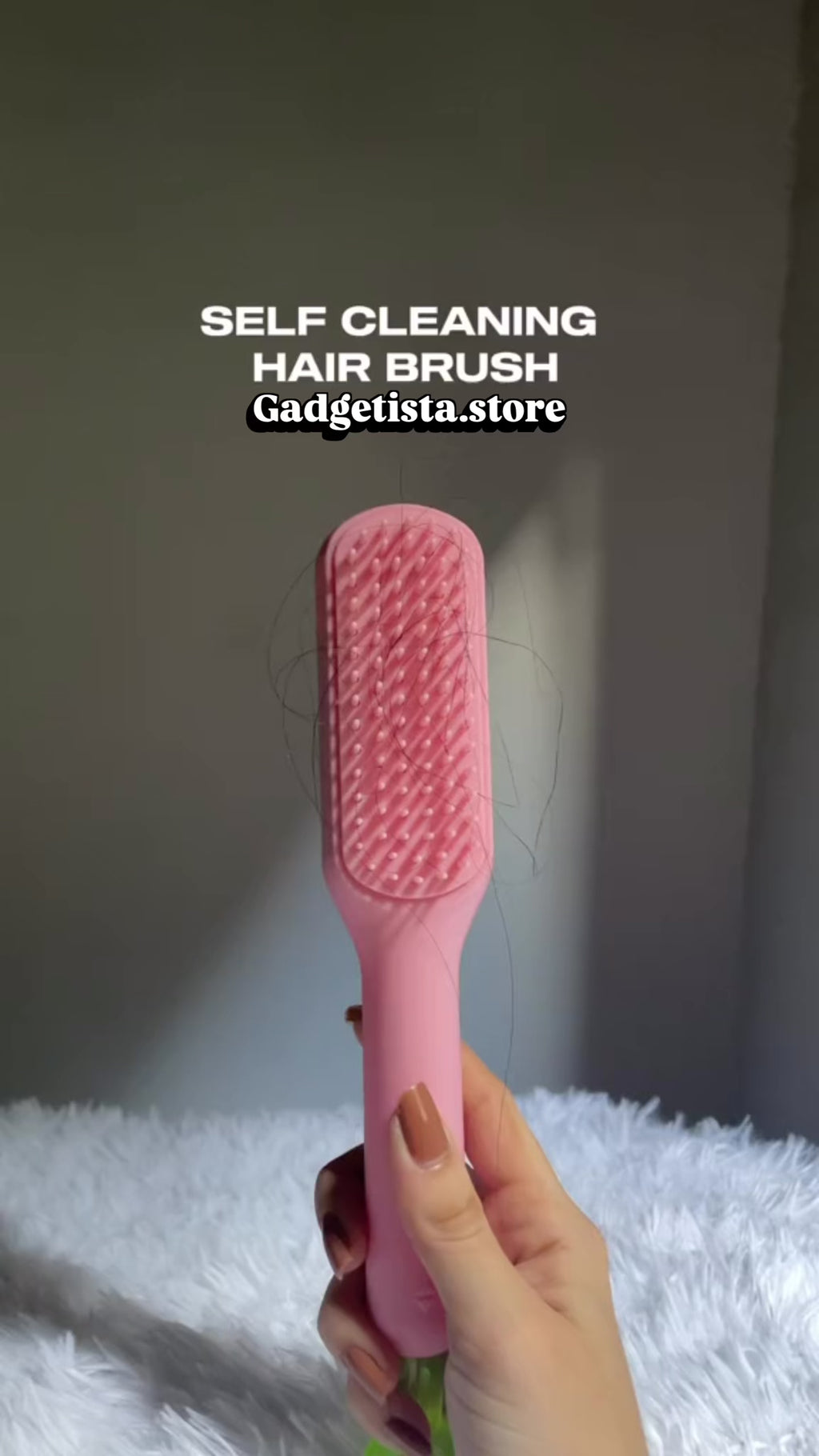 Premium Self Cleaning Hair Brush | One-Click Hair Removal Comb